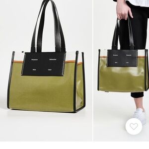 Proenza Schouler White Label Large Morris Coated Tote Bag In Olive